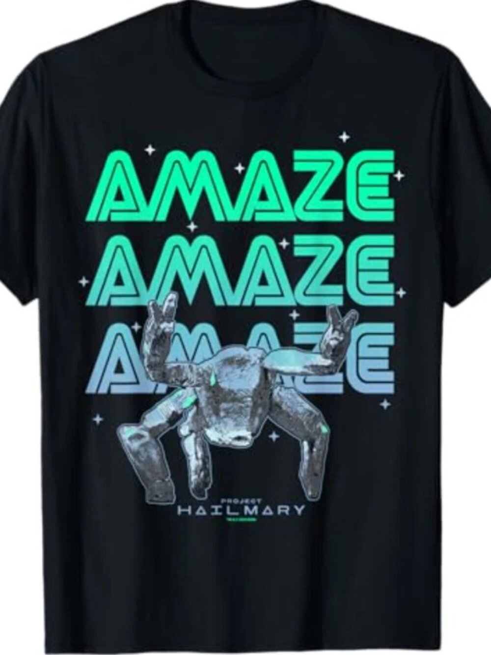 Project Hail Mary Amazing Rocky The Alien Neon Portrait T-Shirt 251